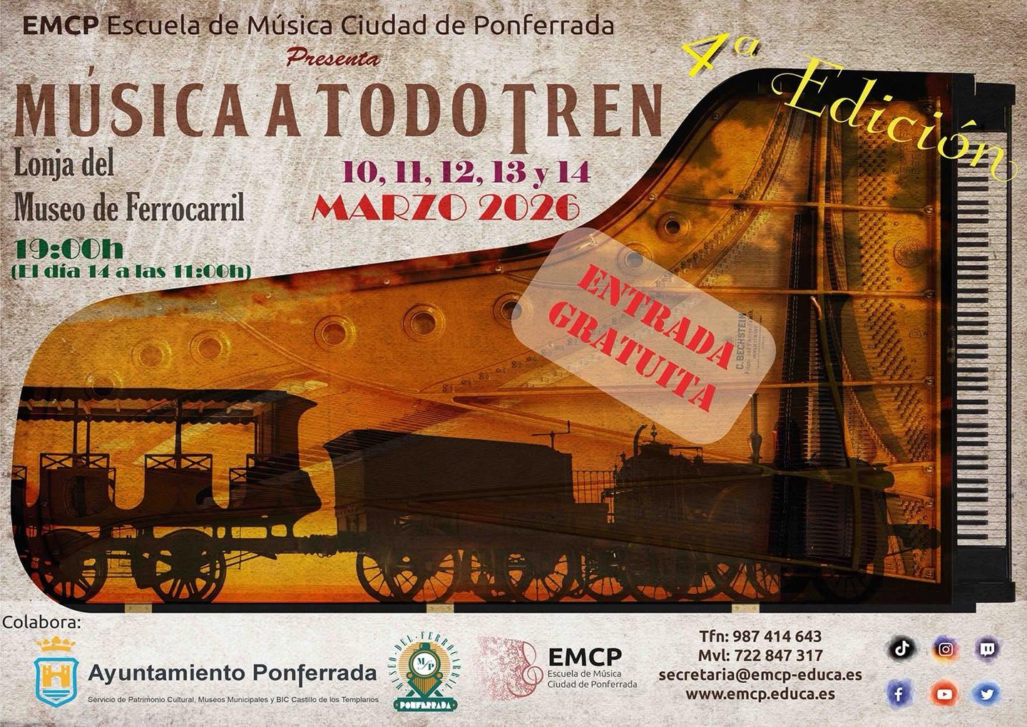 Musica a todo tren Actividad Musical Dia Mundial Contra el Cáncer
