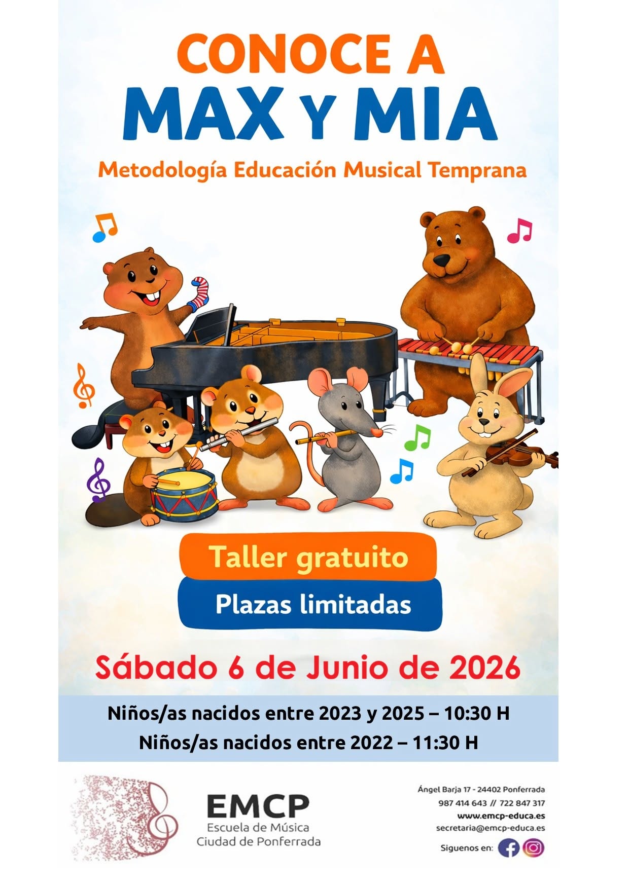 Taller Conoce a Max y Mia